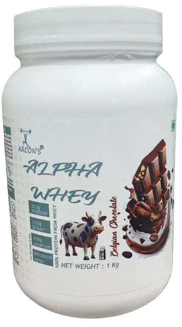 arcon's Alpha whey 1kg Belgian chocolate